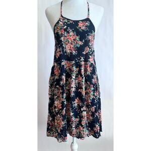 SOCIALITE WOMENS FLORAL PRINT HALTER DRESS FLORAL FLOWY NWT SIZE LARGE